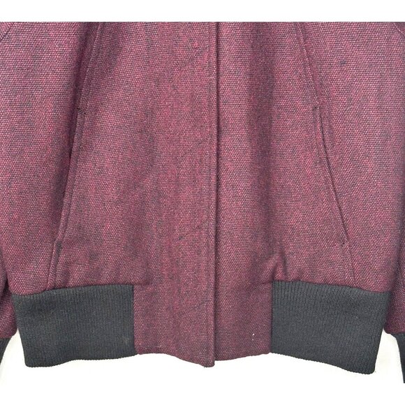 JG Hook Womens Coat Wool Viscose Snap Button Jacket Lined Plum Size 6P - Picture 4 of 13
